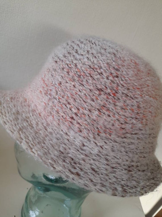Vintage Trilby Hat, 1970s Knitted Tweed Hat, Wome… - image 4