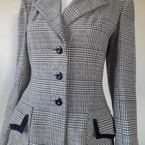 Checked Womens Jacket,  Tailored tweed jacket, 19… - image 3