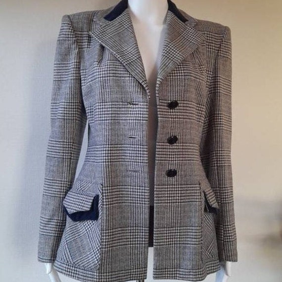 Checked Womens Jacket,  Tailored tweed jacket, 19… - image 5