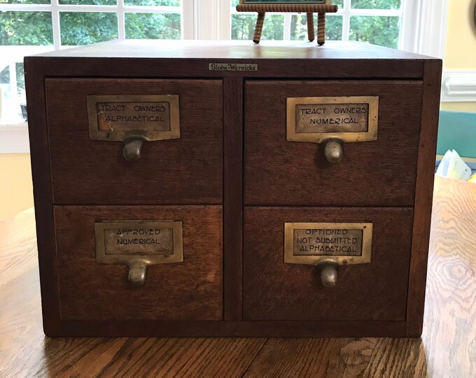 Globe Wernicke 4 Drawer Card Catalog Library Etsy
