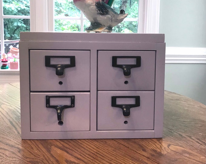 Wood Card Catalog/library Drawer Etsy