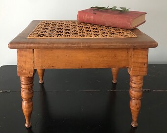 Cane Foot Stool Etsy