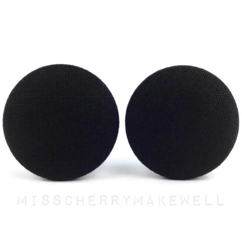 plain black earrings