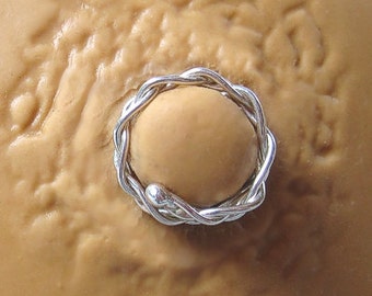 NO Piercing Nipple Rings Hand Braided Sterling Silver, adjustable, comfortable, sexy!