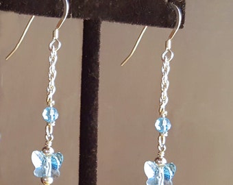 Swarovski crystal butterfly earrings Sterling Silver for long lasting beauty