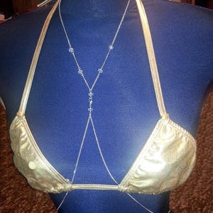 Gold Body Chain with Detachable Necklace