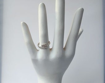 Bague d'orteil ou de doigt réglable en argent sterling à motif