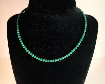 Green Agate Gemstone Choker Necklace. Wear as a choker or double wrap bracelet!