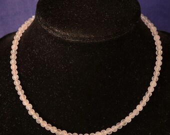 Rose Quartz Gemstone Choker Necklace. Wear as a choker or double wrap bracelet!