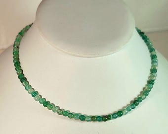Green Aventurine Gemstone Choker Necklace. Wear as a choker or double wrap bracelet!