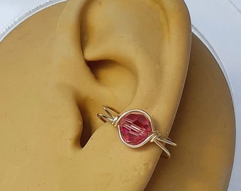 Gold Ear Cuff with crystal, pearl or gemstone centerpiece. BOGO Sale! Get 1/2 off a second cuff!