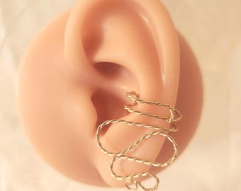 14K Gold Filled No Pierce Ear Climber Conch Jewelry – Adjustable Cuff