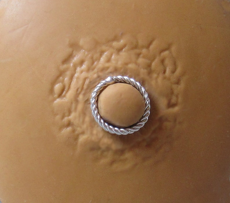 No Pierce Nipple Rings & Clips Sterling Silver adjustable image 1