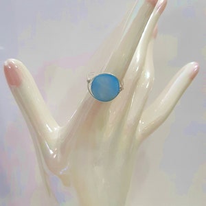 Bague en argent sterling nacre