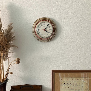 Keramik Wanduhr Mid Century Ära