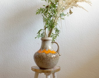 Mid-century floor vase by Scheurich Ceramics Model 423-28 with an orange glaze