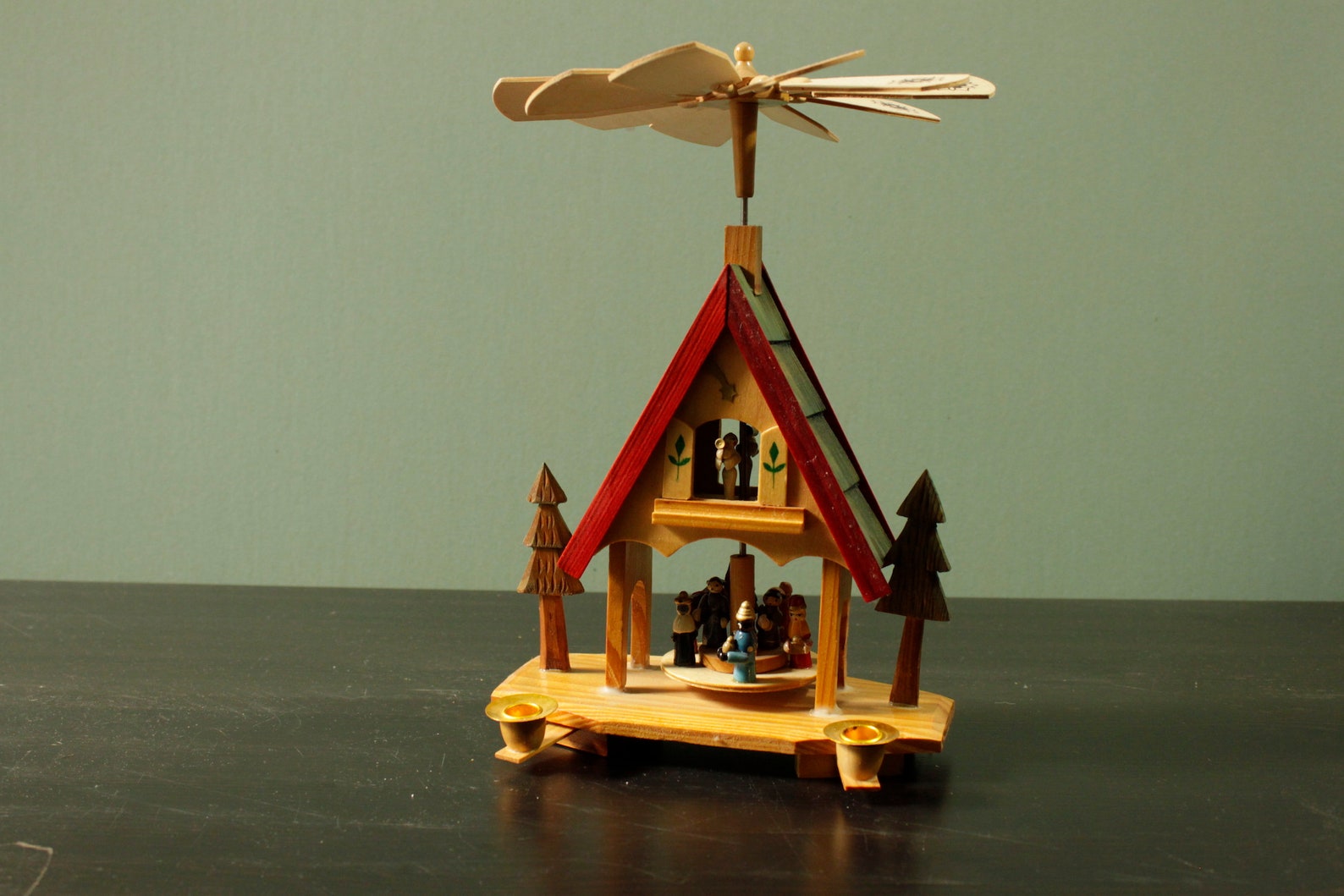 German Christmas Pyramids Light & Movement Brighten The Holidays A