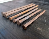 Railroad spikes crafts Rusty nail decor Cast iron antique nails