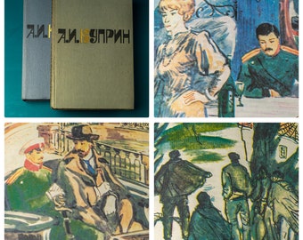 Aleksandr Kuprin Vintage Russian Books: 2 Volumes, Illustrated Adventure Novels
