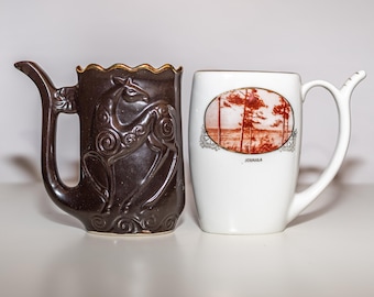 Vintage mineral water mug Spa drinking cup USSR sipping mug Sanatorium cups