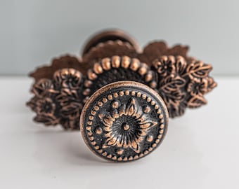 Sierlijke deurknop vintage deurgrepen metalen ronde koperen voordeurkruk