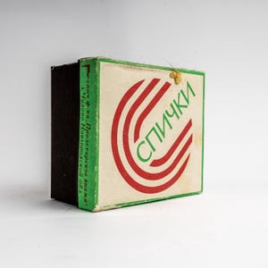 Vintage large matchbox Wooden matches big set Fireplace matches rustic decor *