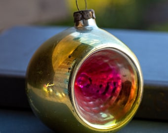 Christmas ornaments indent glass Reflector balls Colorful glass lanterns flashlights Blown glass holiday decor