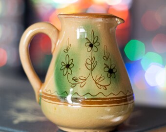 Miniature pottery vase for flowers Cute small ceramic vase Unique small creamer