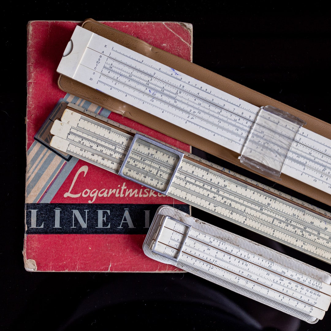 Soviet Vintage Logarithmic Ruler Measuring Stick USSR Engineering Tools ...