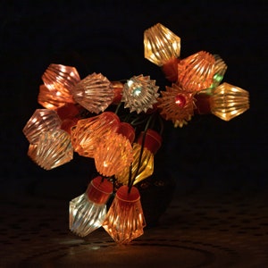 Vintage USSR Christmas Garland Lights: Retro Xmas Tree Decor