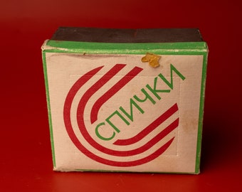 Vintage matchbox Wooden matches big set Fireplace matches rustic decor