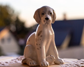 ヴィンテージ LFZ 磁器製ダルメシアンの置物：コレクター向け陶器の