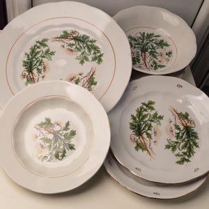 Riga Porzellan Servierplatte großes Porzellan Tablett Cottage Kern rustikale Blumenplatten Servierplatte