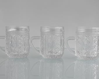 Vintage Waterford Crystal Mugs Set: 1960s USSR Punch Mulled wine cups