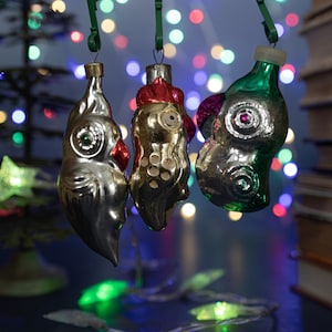Vintage Christmas ornament parrot Mercury glass bird decoration Christmas tree blown glass ornaments