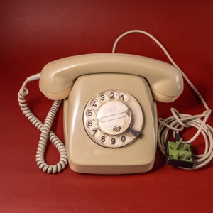 Sammler Wählscheibe VEF TAp-611 Retro Telefon Beige Wählscheibe Festnetztelefon Büro Dekor