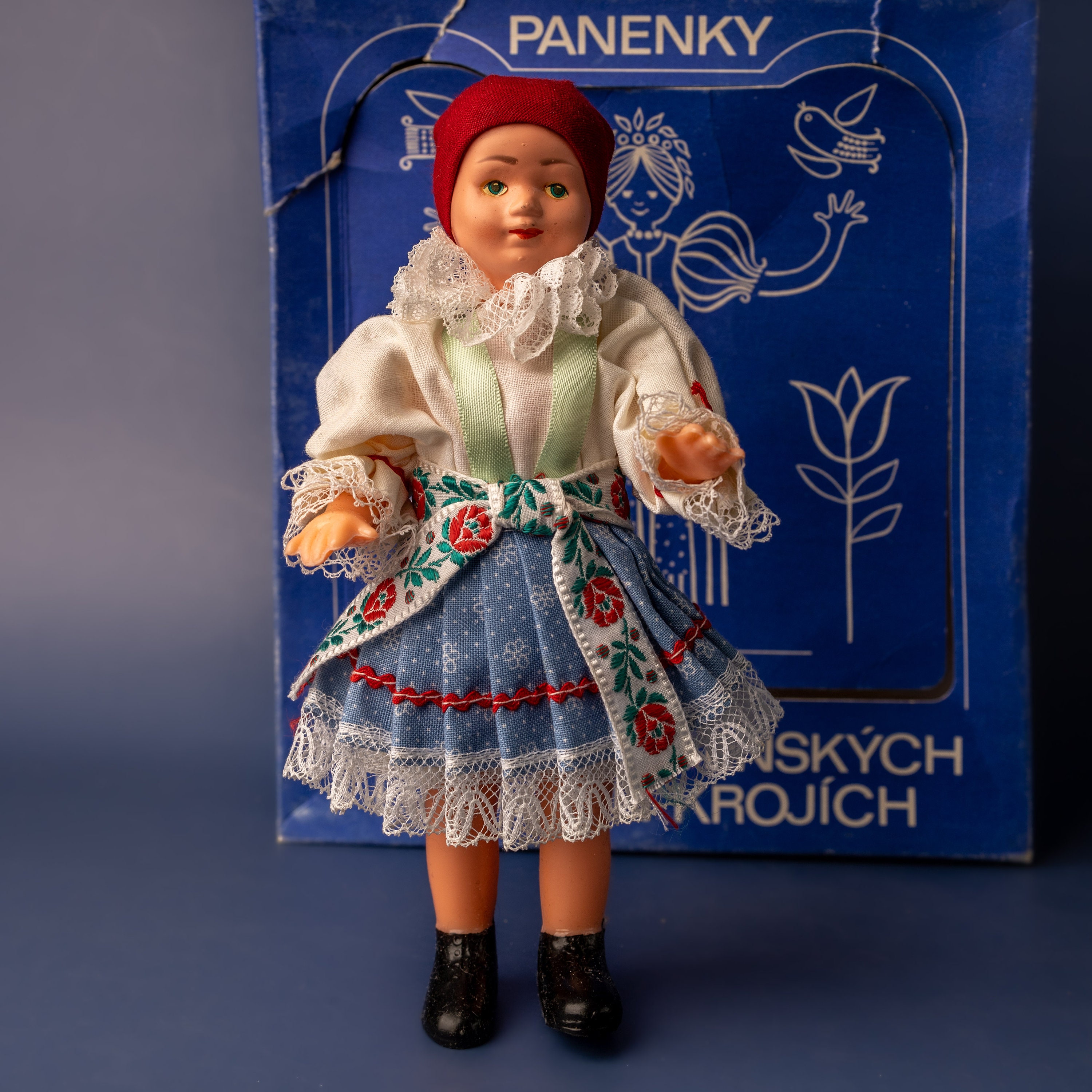 Vintage Czech Folk Art Dolls: Lidova Tvorba Rubber Dolls in Box - Etsy