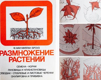Old botanical plants book Flower illustration reference books Herbs prints PLANTS PROPAGATION