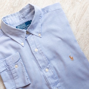Ralph Lauren, Shirts, Vtg Ralph Lauren 3xb Long Sleeve Button Front  Classic Fit Shirt Plaid White Blue