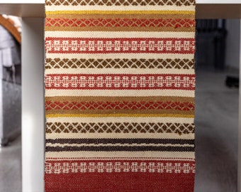 Camino de mesa vintage de lana tejida a mano: decoración Kilim escandinava