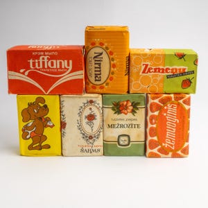 Vintage soap bar Natural hand soap 70s 80s Kids soap collectibles