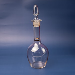 Vintage glass decanter with stopper Vodka decanter Wine glass carafe Whiskey decanter 50s