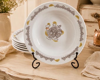Cuenco de loza vintage con pájaro ZIK Konakovo Cuencos de gres Cuenco para sopa, cereales y desayuno