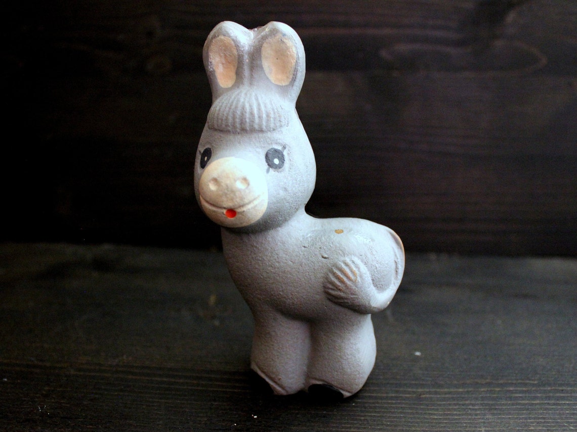 Vintage rubber toy donkey squeak toy Vintage rubber bath dolls Etsy