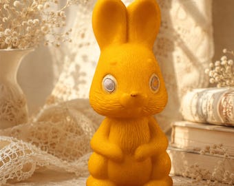 Vintage plastic bunny doll USSR hare rabbit toddler toys 70s 80s toys