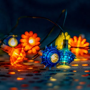 Christmas garland with lights vintage Fairy string lights Christmas tree decor USSR