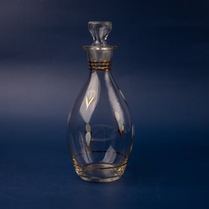 Vintage glass decanter with stopper Vodka decanter Wine glass carafe Whiskey decanter 50s