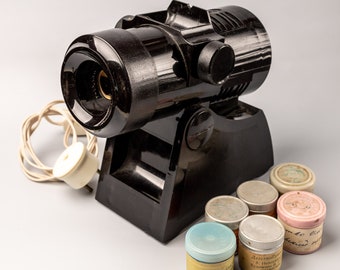 Proyector de diapositivas nostálgico F-7 con tiras de diapositivas Diascope, proyector de cine retro soviético para niños de los años 80