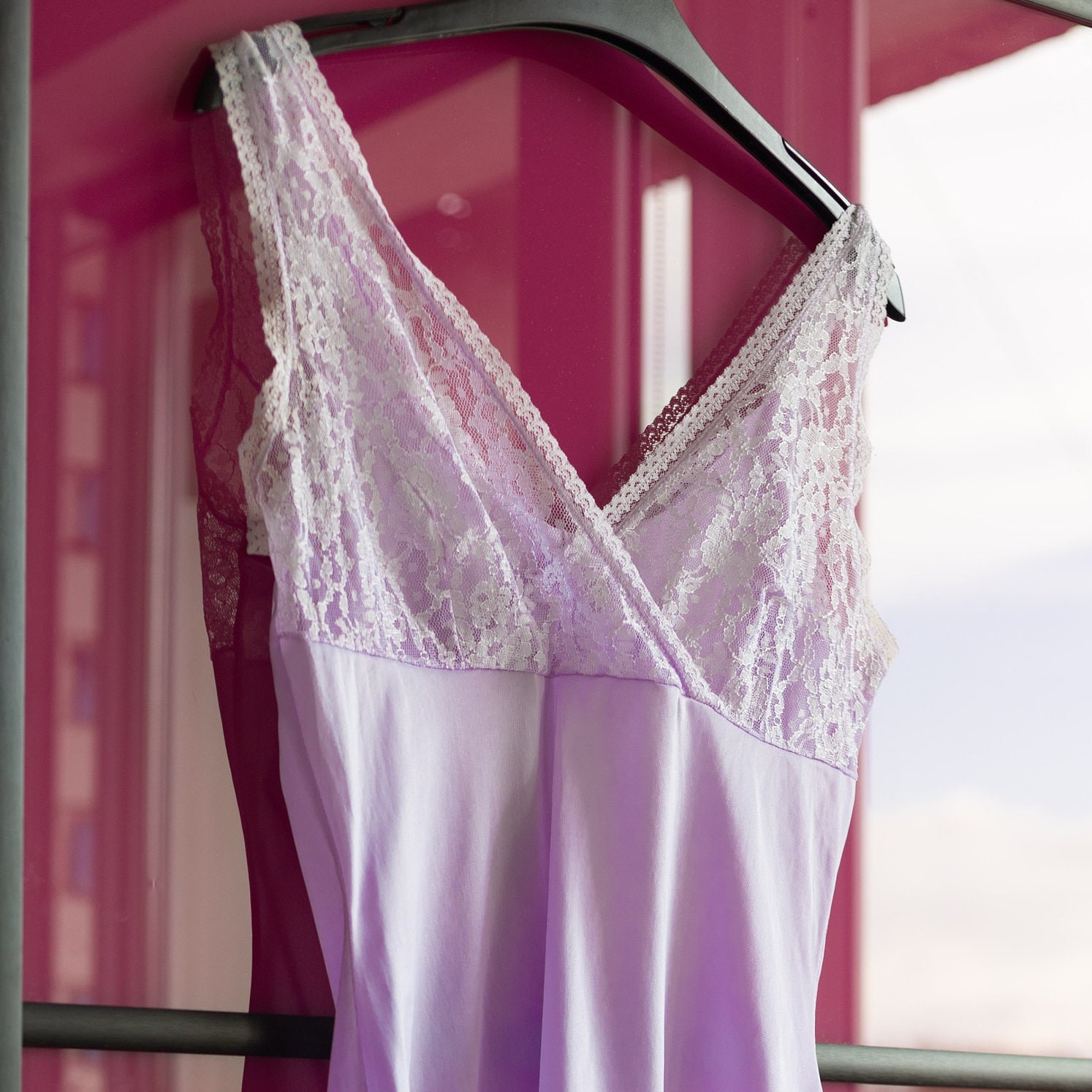 chinese dress ladies Vintage Ivory/White Lace Negligee - M