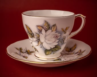 Duchess bone china cups with roses Ceramic espresso cup and saucer Small coffee cup